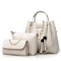 CCF87 New Fashion Women Messenger Bag Portable Lady Handbag 3Pcs Bag Sets PU Leather Handbag Sets For Women