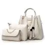 CCF87 New Fashion Women Messenger Bag Portable Lady Handbag 3Pcs Bag Sets PU Leather Handbag Sets For Women