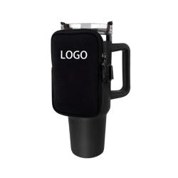 Wholesale Price Portable Storage Bag For Mugs Non-Slip Elastic Accessory For Travel Neoprene Water Bottle Sleeve With Pocket