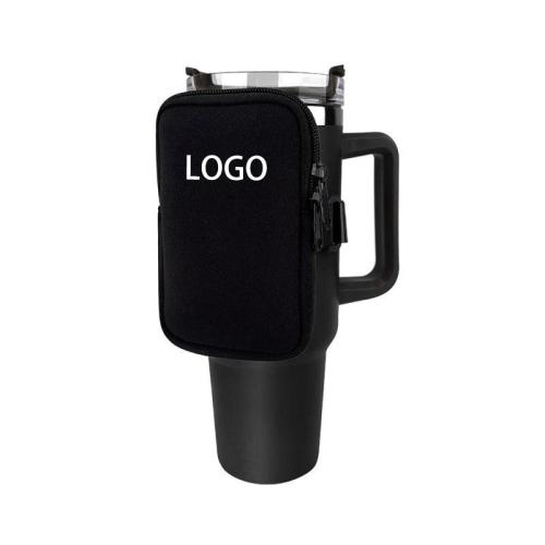 Wholesale Price Portable Storage Bag For Mugs Non-Slip Elastic Accessory For Travel Neoprene Water Bottle Sleeve With Pocket