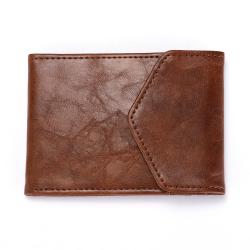 HF040 CUIKCA Short Leather Wallet For Men High quality simple thin  Wallets Leather Slim Card Holder for men
