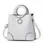 2024 wholesale High Quality glossy women's bags one shoulder crossbody woman PU leather handbags with flower pendant