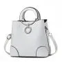 2024 wholesale High Quality glossy women's bags one shoulder crossbody woman PU leather handbags with flower pendant