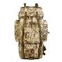 Unisex 65L Polyester Travel Backpack Waterproof Mountaineering Luggage with Pillow Shape and Shoe Compartment Zipper Closure