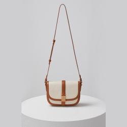 Wholesale Custom Hot-Selling Women Bags Eco-Friendly Leather And Canvas Luxury Sling Bag Hand Bag