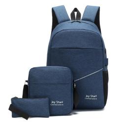 2023 cheap 3 in 1 usb school backpack  large capacity mens business laptop backpack set