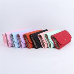 Keymay Low MOQ Custom High Quality Portable Foldable Large Capacity Nylon Jewelry Roll Bag Travel Jewelry Case Jewelry Bags