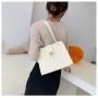2024 New Fashion Simple Capacity Single Shoulder Bag  Chain Diagonal Pu Leather Customs Tote Bag Embroidery Thread Bag