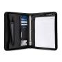 Custom leather portfolio folder notebook leather cover travel A4 document holder with ring binder