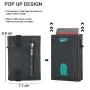 New Ultra Thin Pop Up Leather Card Holder Minimalist RFID Blocking Front Pocket Small Smart Casual Wallets