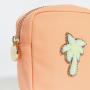 Custom Square Embroidery Tree Patch Waterproof Nylon Peach Pink Small Travel Bags for Women Toiletries Cosmetic Pouch