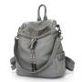 HR658 Women's Popular Backpack New Fashion Soft PU Vintage Rivet Design Shoulder Bag Women's Portable Luxury Mom's Gift Backpack
