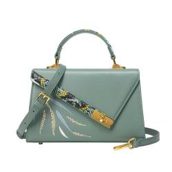 2024 Custom Embroidery Snake PU Leather Handbag For Ladies Women Fashionable