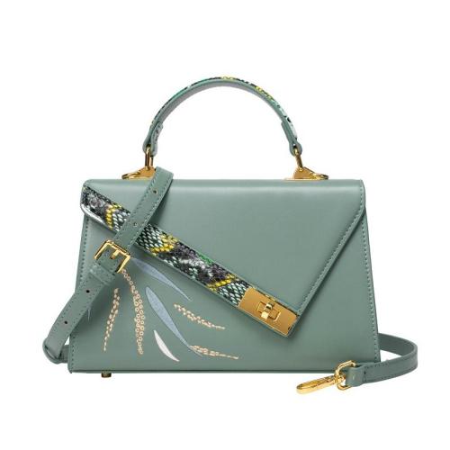 2024 Custom Embroidery Snake PU Leather Handbag For Ladies Women Fashionable