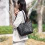 Gelory Customized  Trendy Ladies PU Shoulder Hand Bag Fashion Large Capacity Custom PU Leather Tote Bag Handbag