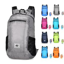 ZF097 Custom Logo Shoulder Bag Man Folding Lightweight Travel Sports Backpack Woman Polyester Waterproof Breathable Outdoor Bag