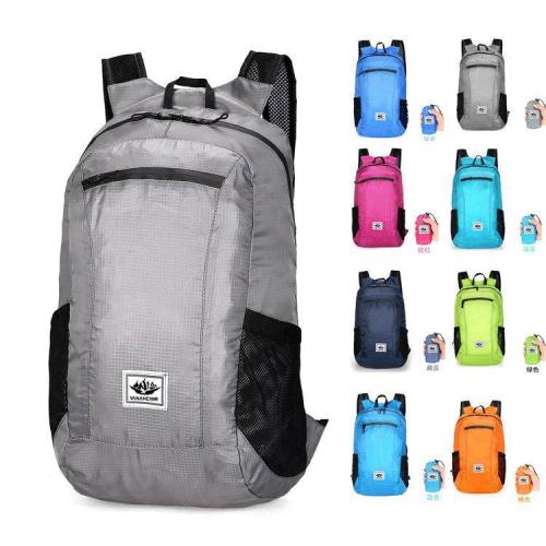 ZF097 Custom Logo Shoulder Bag Man Folding Lightweight Travel Sports Backpack Woman Polyester Waterproof Breathable Outdoor Bag