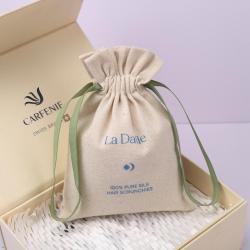 High Quality Cotton Canvas Gift Packaging Dust Bag Custom Natural Cotton Drawstring Jewelry Cosmetic Pouch