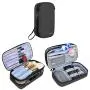 Gelory Reusable Makeup Brush Holder Organizer Bag Portable Cosmetic Toiletry Bag With Handle Strap