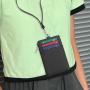 Factory Direct Custom Leather Credit Card Holder Business Lanyard Zipper ID Card Holder Badge Holders