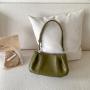 2024 Wholesale High Quality Soft PU Leather Shoulder Bag Olive Green Fashion Crossbody Bag Customized LOGO Handbag For Women