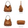 Guangzhou factory Realer fashion high quality PU leather purses ladies hobos tote bag large capacity vintage women hand bags