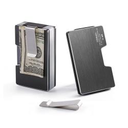 ZF323 Custom Logo Business Card Case Metal Multifunctional Money Clip RFID Slim Card Case Aluminium Card Holder