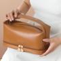 Pu Leather Women Makeup Bag Large Capacity 2022 Newest Cosmetic Bag For Ladies Girls Pure Color Korean Style Women Bags Fashion