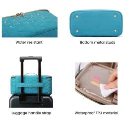 Traveling Makeup Bag Case Cosmetic Jewelry Case Mirror Portable Travel Nylon Travel Makeup Cosmetic Bag Customized Logo Fashion