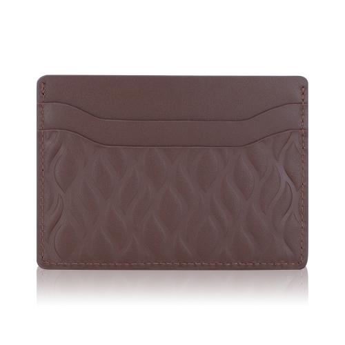 Custom logo Credit Card Holder Leather Minimalist Card Case Front Pocket Wallet for Men