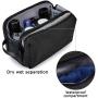Black Large High-Quality Men's Toiletry Bag with Multiple Compartments Durable Material Large Capacity for Travel Gym Use