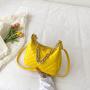 Diamond Shaped Lattice Bag For Woman Large Capacity Underarm Bag Pure Color Chain Women's Shoulder Bag JY1110