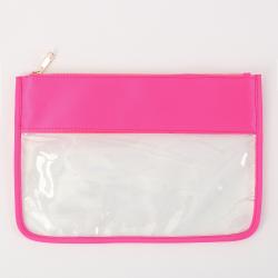 RTS 16 Color Stock Available Custom PVC Cosmetic Bag Waterproof Zipper Closure Clear Makeup Bags Transparent Clear Pouch