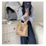 Fashion Mesh Beach Bags for Women Summer Soft Cotton Woven Shoulder Purse Handbag Beach Tote Bag for Summer Vacation