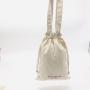 High Quality Embroidery Canvas Cotton Tote Pouch Drawstring Baby Clothing Shoe Dust Canvas Shopping Bag