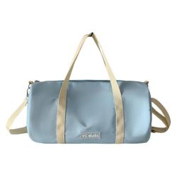 HR636 INS Yoga Exercise Handbag Casual Women's Nylon Fabric Large Bag Simple and Popular Fresh Solid Color Women's Fitness Bag