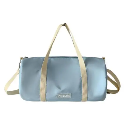HR636 INS Yoga Exercise Handbag Casual Women's Nylon Fabric Large Bag Simple and Popular Fresh Solid Color Women's Fitness Bag