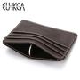 CUIKCA Credit Card Holder Metal Pu Leather Dress Black Twd Black Trendy Causal China Style Coffee Pattern
