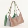 HR425 New Plastics Mesh Rhinestone Knotted Underarm Bag with Diamond Inlay Trend Niche One Shoulder Dinner Clutch Bag Tote Bag