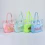 Transparent Summer PVC Women's Tote Bag Custom Designer Waterproof Large Capacity Portable Travel Clear PVC Tote Bag