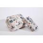 Cartoon Lovely Summer Flower Princess 2022 New Promotional Nylon 3 Piece Set Folded Creative Designer Floral Print Cosmetic Bag