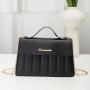 Summer Fresh Sweet Ladies Handbag Pure Color Fashion Shoulder Crossbody Bag Texture Fabric Large Capacity Magnetic Button Bag