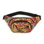Lady Running Waist Bag Outdoor Leisure Waist Bag Polyester Waterproof Printing Crossbody Bag