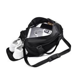 Custom Large Capacity Duffle Bag Nylon Lightweight Luggage Bag With Shoe Compartment Portable Travel Storage Bag