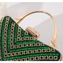 Hot selling crystal clutch bags rhinestone evening bag gold purse party bags metal handle women handbags