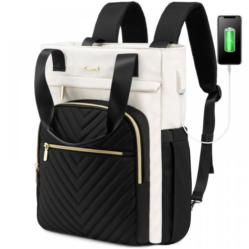 LOVEVOOK Waterproof Quilted Wide Top Open Backpack Anti Theft School Laptop Bag Travel Tote Quality Laptop Backpacks Women