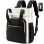 LOVEVOOK Waterproof Quilted Wide Top Open Backpack Anti Theft School Laptop Bag Travel Tote Quality Laptop Backpacks Women