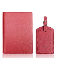 ZR552 New PU Cross Pattern Passport Bag Baggage Tag Travel Document Luggage Tag Passport Cover Multi Card Wallet Passport Clip