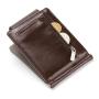 HF007 CUIKCA Unisex Slim Leather Mini Wallet Business Card Cases Hasp Zipper Coins Purse Money Clip ID Credit Card Holders