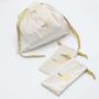 Wholesale  Custom Gold Logo Velvet Drawstring Jewelry Scraping Pouch Soft Velvet Dust Gift Packaging Bag